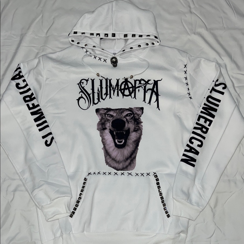 Custom One of a kind Slumafia Slumerican Yellawolf hoodie New XL